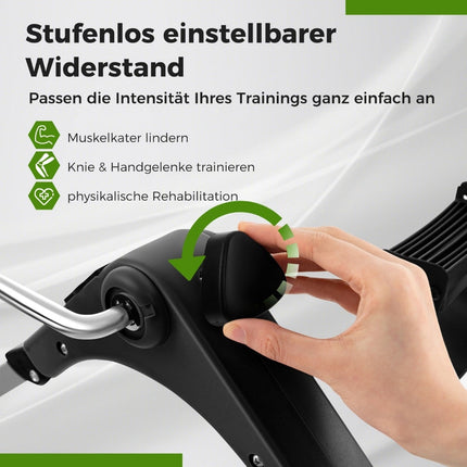 Mini-Heimtrainer – faltbarer Arm- und Beintrainer, einstellbarer Widerstand