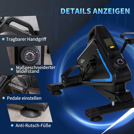 Mini-Heimtrainer mit 5 Widerstandsstufen, LCD-Display