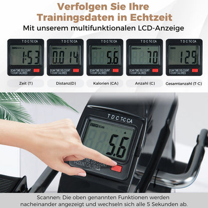 Mini vélo d'exercice avec écran LCD pour les bras et les jambes