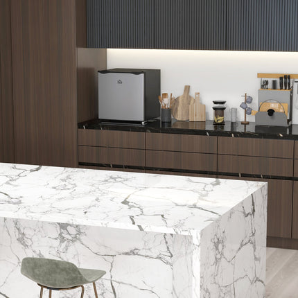 Mini congélateur, Mini congélateur électrique autonome 35 L, Mini réfrigérateur, -14 à -24 , contrôle de température à 5 niveaux, 47 x 44,2 x 48,8 cm, Argent