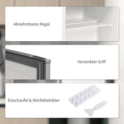 Minigefrierschrank 35L, elektrisch, freistehend, grau
