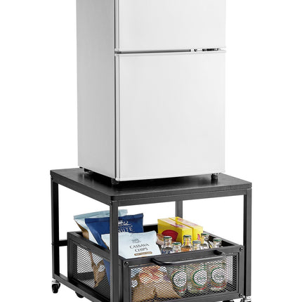 Mini Fridge Stand With Storage Cart, Wheels, 198 lb