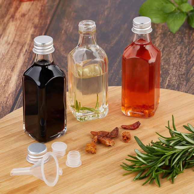Mini bouteilles en verre avec bouchon à vis - Lot de 12