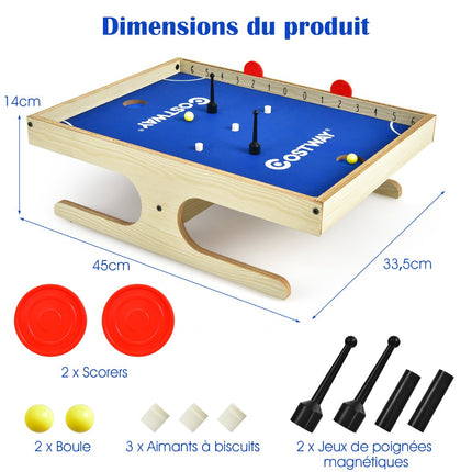Mini-Tischkicker, magnetisch, 2 Spieler, 45 cm
