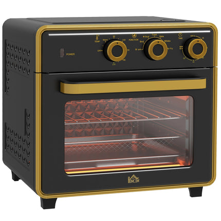 20L Umluft-Mini-Ofen - Timer, Grill, Backblech, 1400W