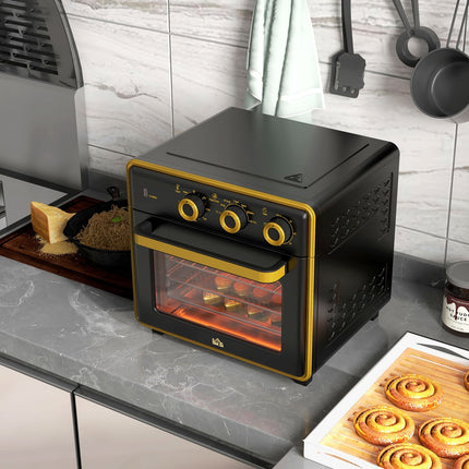 20L Umluft-Mini-Ofen - Timer, Grill, Backblech, 1400W