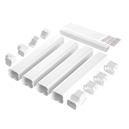 Mini Split Line Set Cover, 17.6 Ft PVC, White