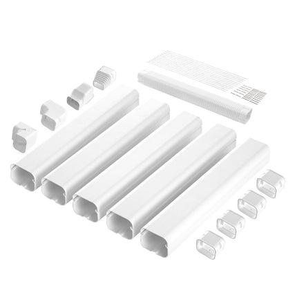 Mini Split Line Set Cover, PVC 10.2 ft, White