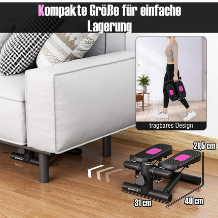 Mini stepper avec bandes de résistance, intensité réglable