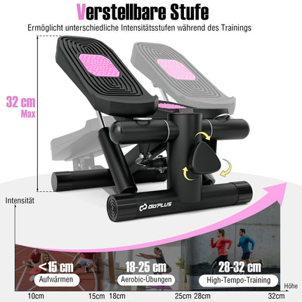 Mini stepper avec bandes de résistance, intensité réglable