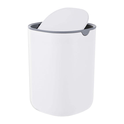 Mini poubelle de table avec couvercle basculant, 1,5 L – Blanche