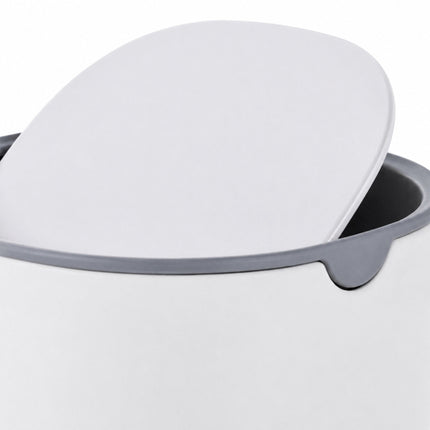 Mini poubelle de table avec couvercle basculant, 1,5 L – Blanche