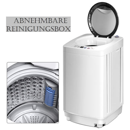 Mini-Toplader-Waschmaschine, 3,5 kg Fassungsvermögen, 6 Programme