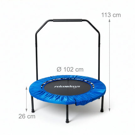 Minitrampolin mit Sicherheitsstange, 102 cm Durchmesser