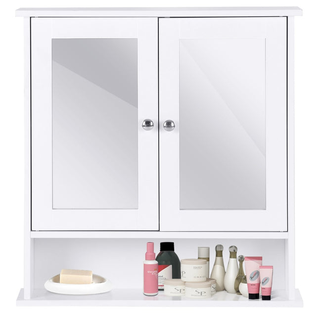 Armoire à miroir armoire de salle de bain armoire murale 56,5 x 13,5 x 58,5 cm