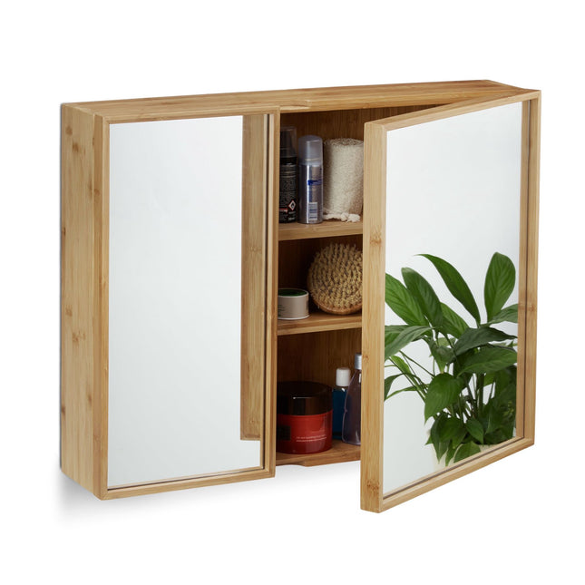 Armoire de toilette avec miroir pour salle de bain à 2 portes