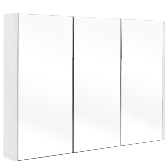 Armoire de toilette avec étagères réglables, armoire de toilette de salle de bain, 90 x 11 x 65 cm, blanche