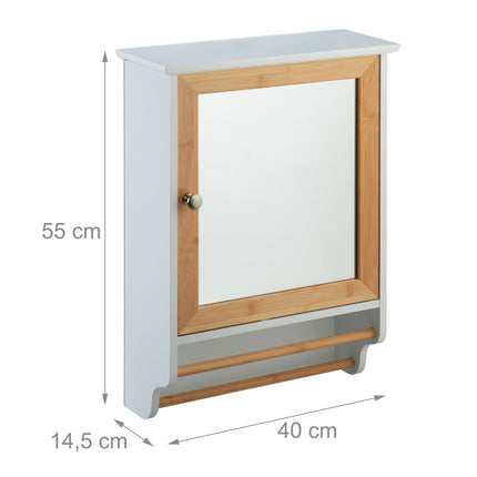 Armoire à glace avec porte-serviettes