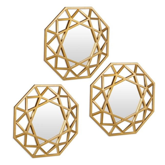 Spiegelset mit 3 Diamanten