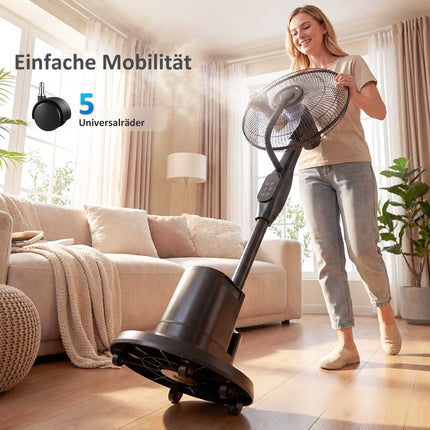 Nebel-Standventilator, 70°-Oszillation, 3 Geschwindigkeiten, 3,5-Liter-Tank