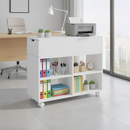 Classeur mobile à roulettes, rangement de bureau compact