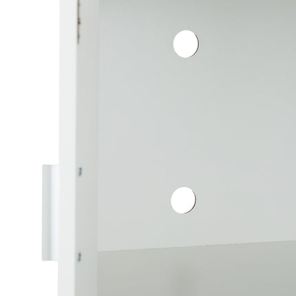 Support de bureau mobile avec tiroir pour clavier, blanc