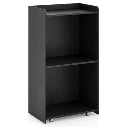 Pupitre mobile avec étagères, noir, 105 cm
