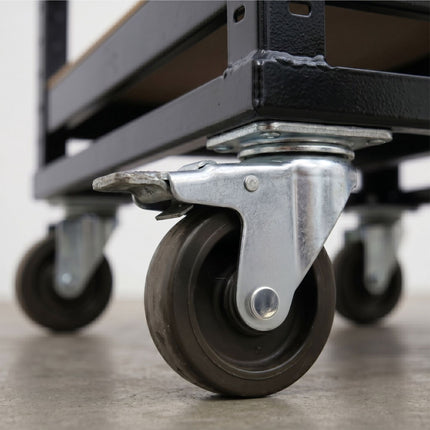 Mobile Steel Shelving Unit, Adjustable, Locking Casters
