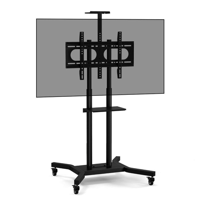 Support TV mobile pour téléviseurs de 32 à 70 pouces jusqu'à 50 kg. Chariot TV réglable avec étagère pour appareil photo.