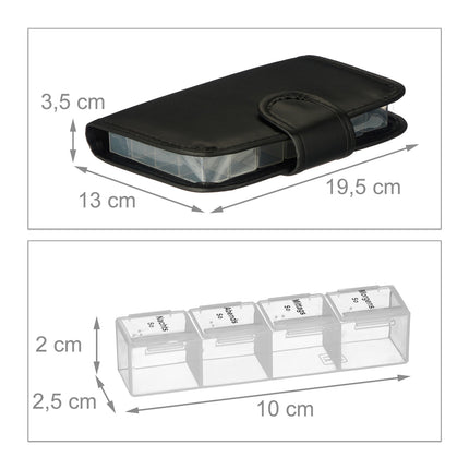 Boîte mobile pour tablettes 7 jours 4 compartiments