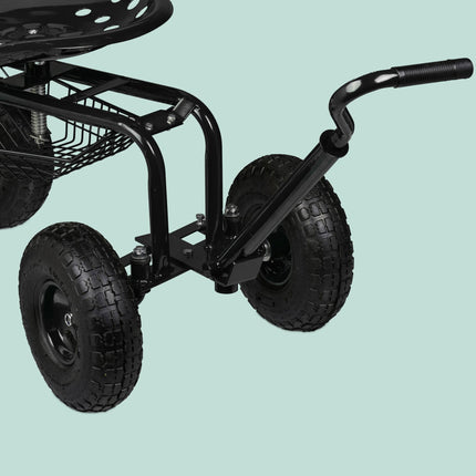 Mobiler Gartensitz mit Stauraum
