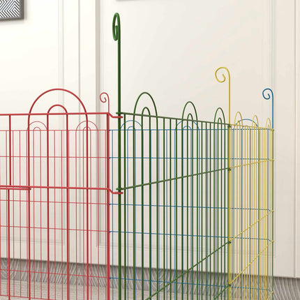Parc modulaire en acier pour chiots avec porte verrouillable, Ø156x60 cm