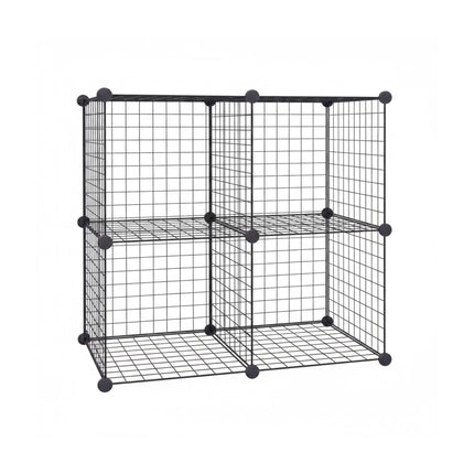 Ensemble d'étagères modulaires en fil métallique - Rangement à clipser