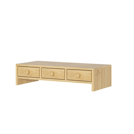 Monitorständer mit 3 Schubladen, Holzoptik, MDF