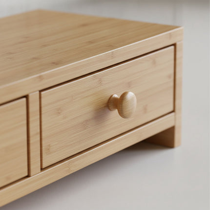 Monitorständer mit 3 Schubladen, Holzoptik, MDF