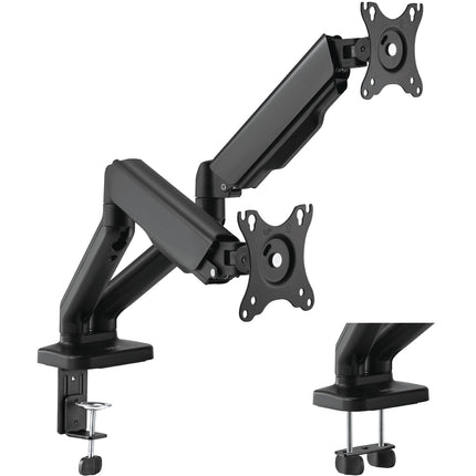 Monoarm doppelt mit Feder 17"-32" Schwarz