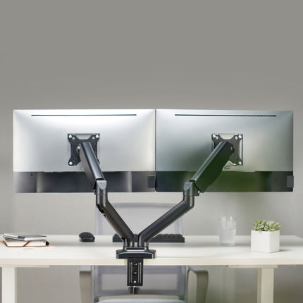 Monoarm doppelt mit Feder 17"-32" Schwarz