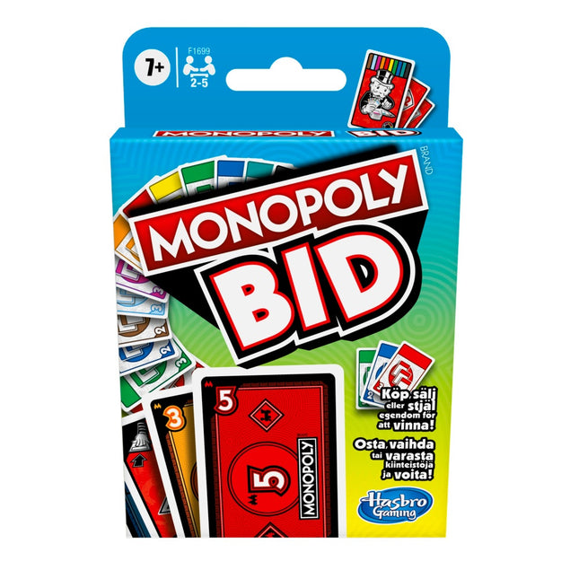 Enchère de jeu de cartes Monopoly (en langue finlandaise et suédoise.)
