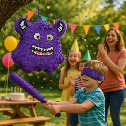 Piñata Monstre avec chauve-souris et masque pour enfants