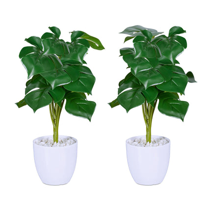 Monstera Kunstpflanze 2er Set