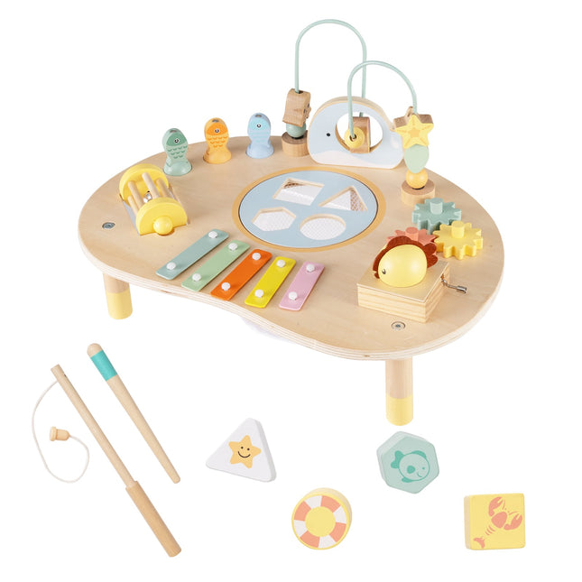 Table d'activités Montessori pour tout-petits, jouet en bois 7 en 1