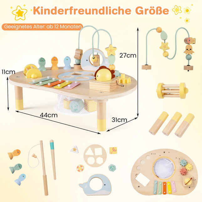 Table d'activités Montessori pour tout-petits, jouet en bois 7 en 1
