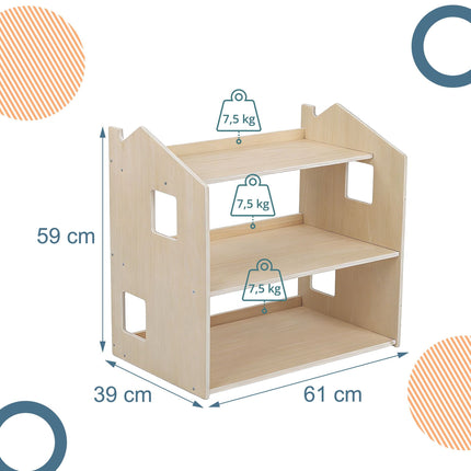Bibliothèque Montessori pour enfants, étagère en forme de maison