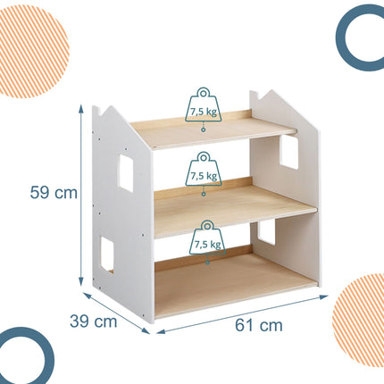 Bibliothèque Montessori pour enfants, étagère en forme de maison, MDF