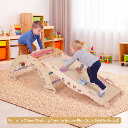 Montessori-Holzschaukelbogen mit Kissen