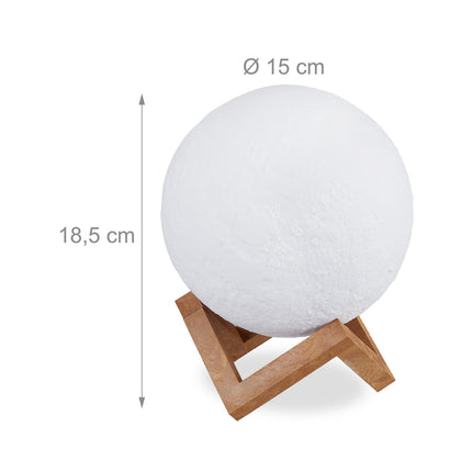 Lampe Lune 3D à changement de couleur