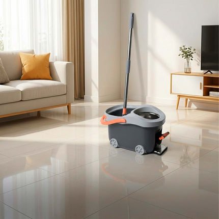 Ensemble balai-serpillère avec seau, essoreuse et capacité de 16 L
