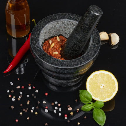 Mörtel Granit mit Schlag