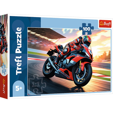 Puzzle moto, 100 pièces, assemblage rapide