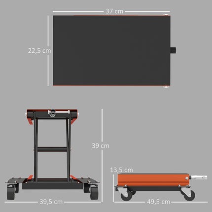 Support élévateur pour moto, capacité de 500 kg, hauteur réglable